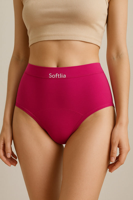 Softlia Pink Period Panty for Women & Teens – Leak-Proof, Reusable, Comfortable Period Underwear