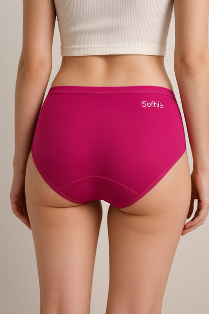 Softlia Pink Period Panty for Women & Teens – Leak-Proof, Reusable, Comfortable Period Underwear